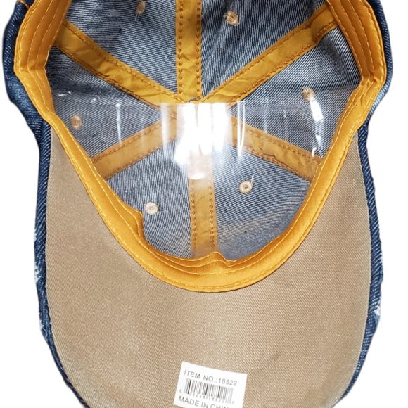 Pink Bling Angel Denim Cap - Picture 2 of 2